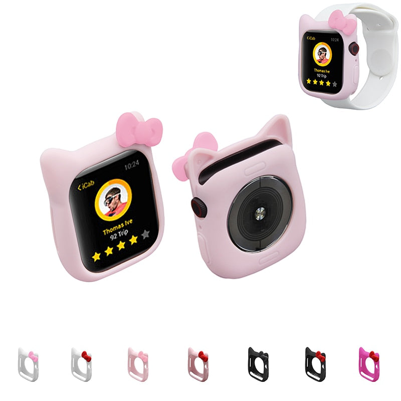 Kitty Bow Watch Cover Case for Apple Watch