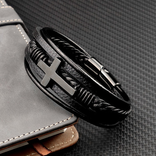 Men Cross Bracelet